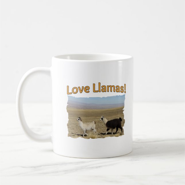 Liebe Llamas - Die besten Freunde Kaffeetasse (Links)
