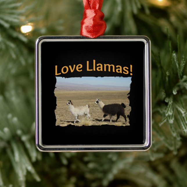 Liebe Llamas - Die besten Freunde Ornament Aus Metall (Baum)
