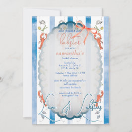 Liebe & Lobster Coquette Bow Wedding Brautparty Einladung