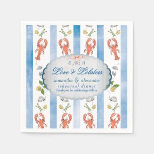 Liebe & Lobster Coquette Hochzeit Probe Dinner Serviette