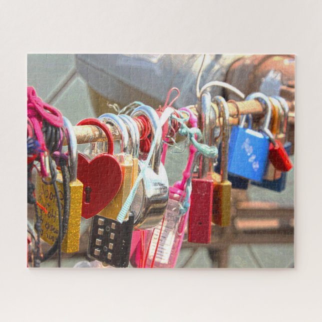 Liebe Locks Brooklyn Bridge New York. Puzzle (Horizontal)