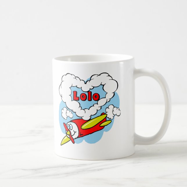 Liebe Lolo scherzt Flugzeug Kaffeetasse (Rechts)