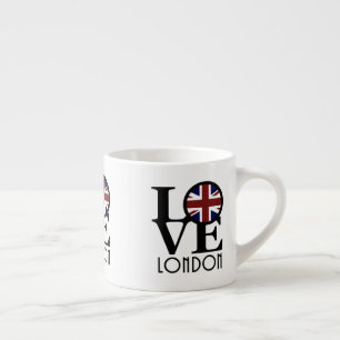 LIEBE London (britische Flagge) Espressotasse