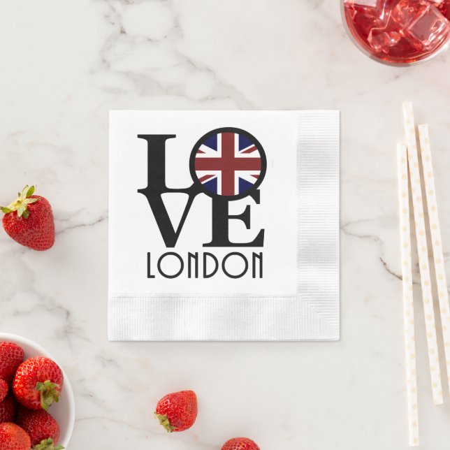 LIEBE London (britische Flagge) Serviette (Beispiel)