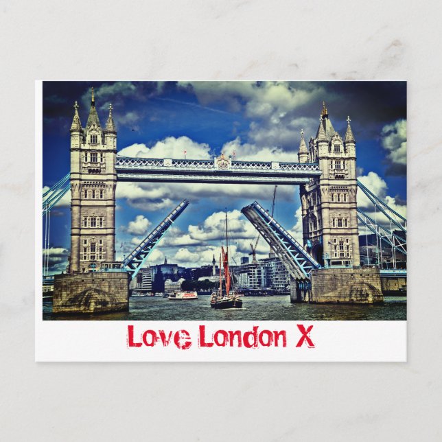 Liebe London X - Tower Bridge Postcard Postkarte (Vorderseite)