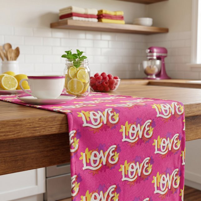 LIEBE Long Table Runner Großer Tischläufer (Von Creator hochgeladen)