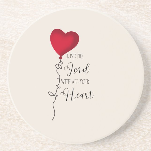 Liebe Lord & Heart Balloon Getränkeuntersetzer (Vorne)