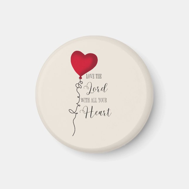 Liebe Lord & Heart Balloon Magnet (Vorne)