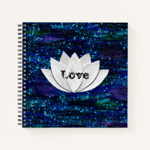 Liebe Lotus Blume Galaxy Notebook Notizbuch