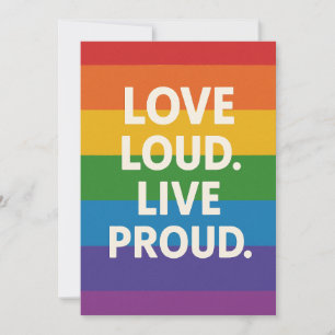 Liebe Loud. Live-Proud-Karte Feiertagskarte