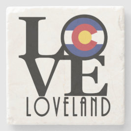 Liebe Loveland Colorado Steinuntersetzer