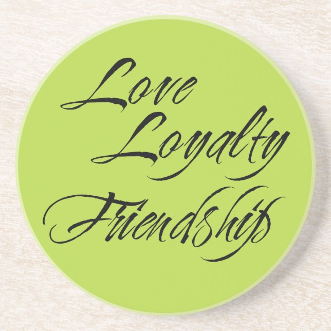 Liebe Loyalität Freundschaft Braut Gunst zu bevorz Untersetzer (Vorne)