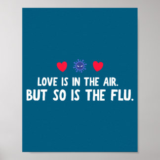 Liebe Luft So Grippe Valentinstag Poster