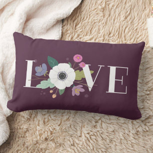 Liebe Lumbar Pillow - Plum Lendenkissen