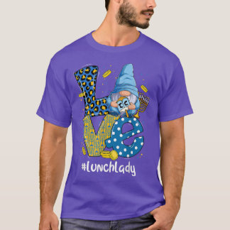 Liebe Lunch Lady Leopard Gnome Happy Chanukah Hanu T-Shirt