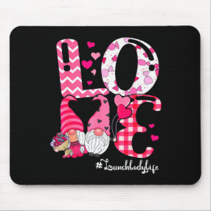Liebe Lunch Lady Lustige Paar Gnome Valentinstag Mousepad