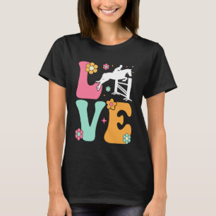 Liebe Lustiges Pferd Boho Reitsport T-Shirt