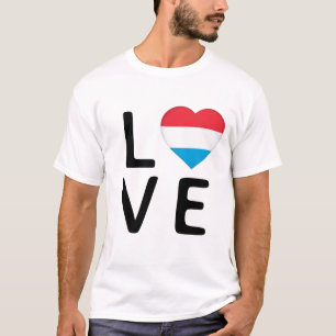 Liebe - Luxemburger Flagge T-Shirt