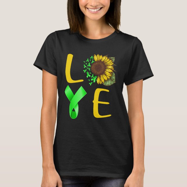 Liebe Lymphom Band Sonnenblume T-Shirt (Vorderseite)