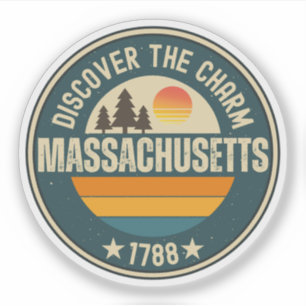 Liebe MA - Bundesstaat Massachusetts Souvenir Aufkleber