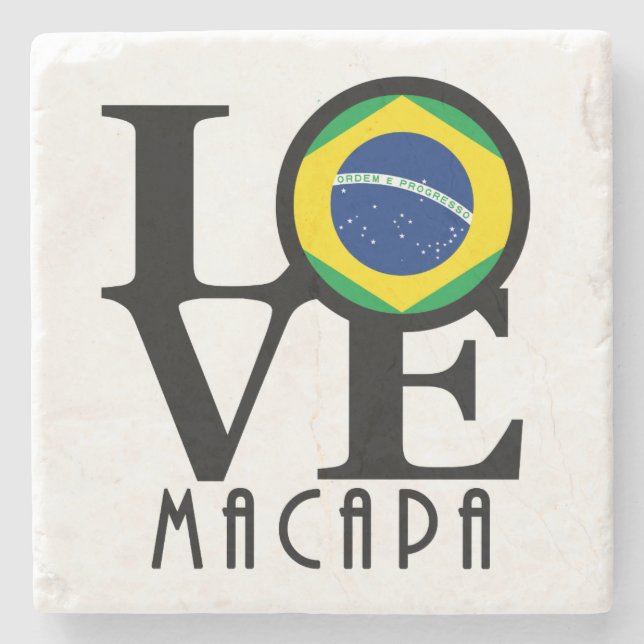 LIEBE Macapa Steinuntersetzer (Vorderseite)