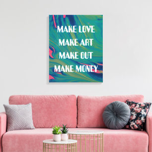 Liebe machen Kunst zum Abstrakten Hintergrund Leinwanddruck