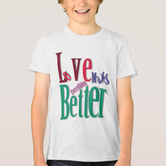 Liebe Macht Alles Besser Teenager Jungen T-Shirt Tri-Blend Shirt