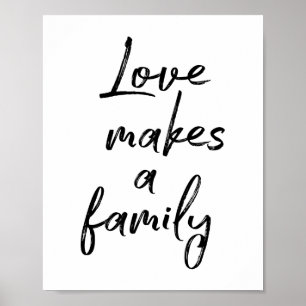 Liebe macht ein Familien-Plakat Poster