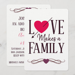 Liebe macht eine Familie - Adoptions-Mitteilungen Einladung