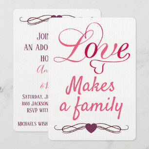 Liebe macht eine Familie - Adoptions-Mitteilungen Einladung