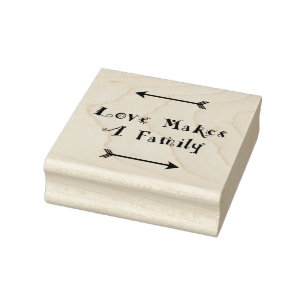 Liebe macht eine Familie - die Parenting Pflege Gummistempel