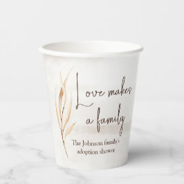 "Liebe macht Familie" Adoption Dusche Pappbecher