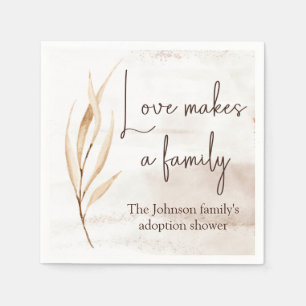 "Liebe macht Familie" Adoption Dusche Serviette