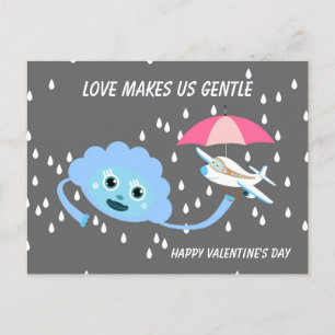 Liebe macht uns sanft Valentinstag Postkarte