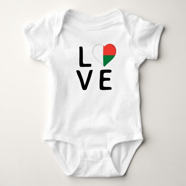 Liebe - Madagaskar Baby Strampler (Vorderseite)