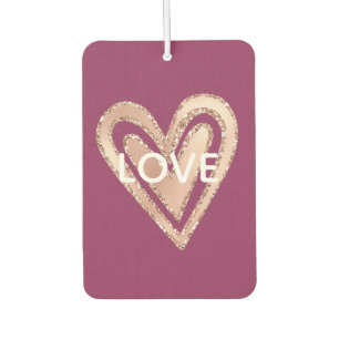 Liebe Magenta Blush Pink Herz Autolufterfrischer