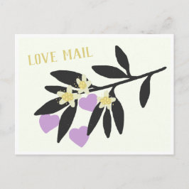 Liebe Mail ・ Blume für den Valentinstag Postkarte