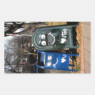 Liebe Mailboxen : Herzlich willkommen Rechteckiger Aufkleber