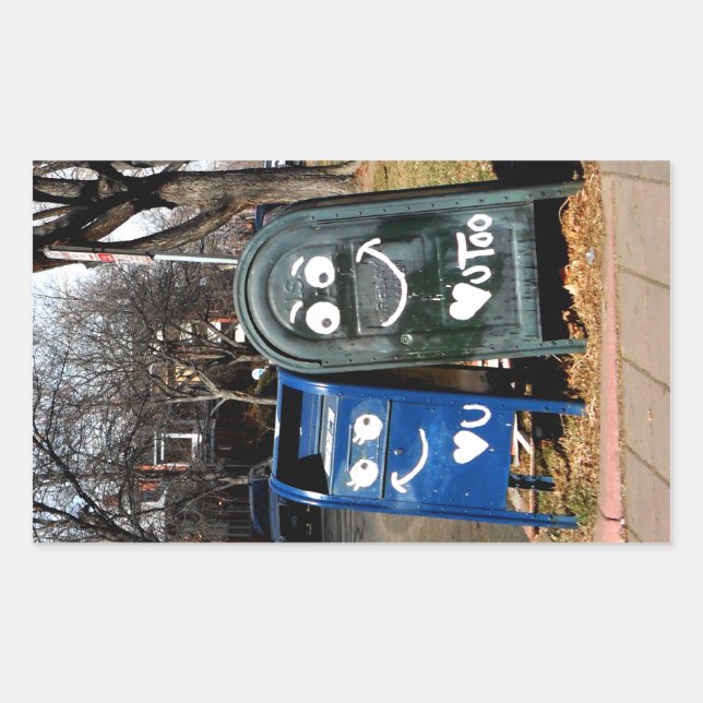 Liebe Mailboxen : Herzlich willkommen Rechteckiger Aufkleber (Vorderseite)