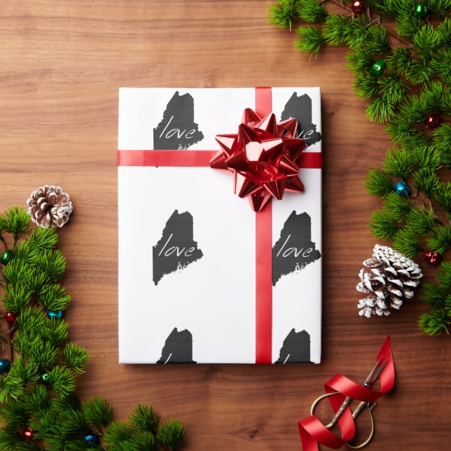 Liebe Maine Geschenkpapier (Feiertagsgeschenk)