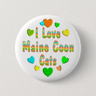Liebe-Maine-Waschbär-Katzen Button