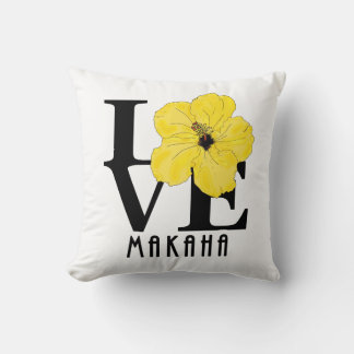 LIEBE Makaha Hawaii Gelber Hibiskus Kissen