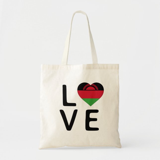 Liebe - Malawi-Flagge Tragetasche (Vorne)