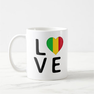 Liebe - Mali-Flagge Kaffeetasse