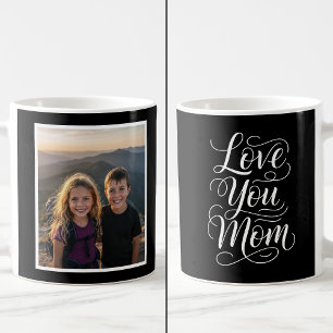 Liebe Mama 1 Foto Erinnerungsstück schwarz und wei Kaffeetasse