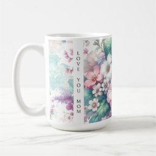 Liebe Mama   Aquarellblumen Kaffeetasse