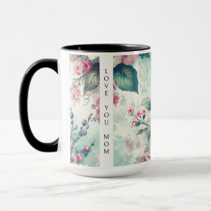 Liebe Mama   Aquarellfarbene Rose Tasse