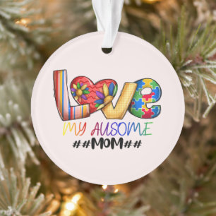 Liebe Mama Autismus Bewusstsein für stolze Mamas Ornament