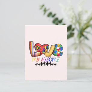Liebe Mama Autismus Bewusstsein für stolze Mamas Postkarte