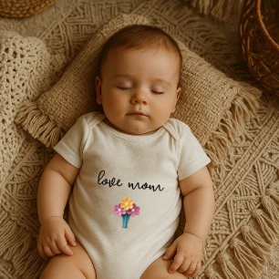 "Liebe Mama" Baby-Body Baby Strampler
